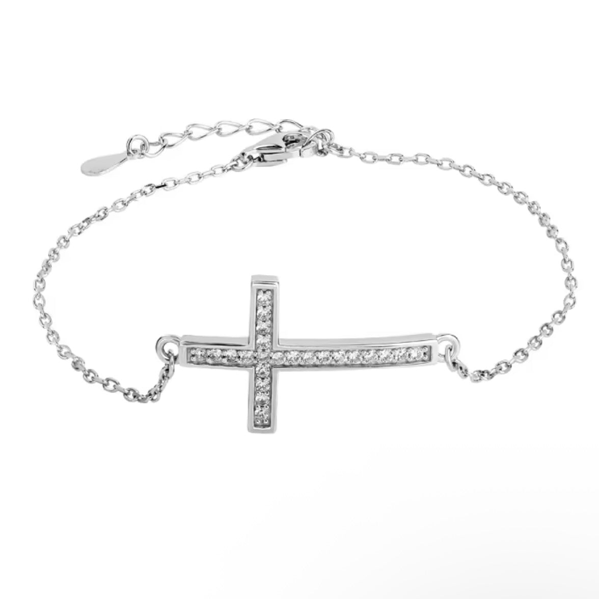 ✝️💎 Brățară Cruce din Argint 925 cu Zirconia