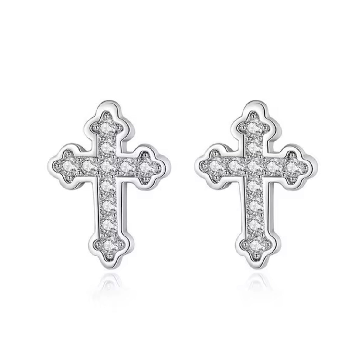 ✝️💎 Cercei Cruce din Argint 925 cu Zirconia