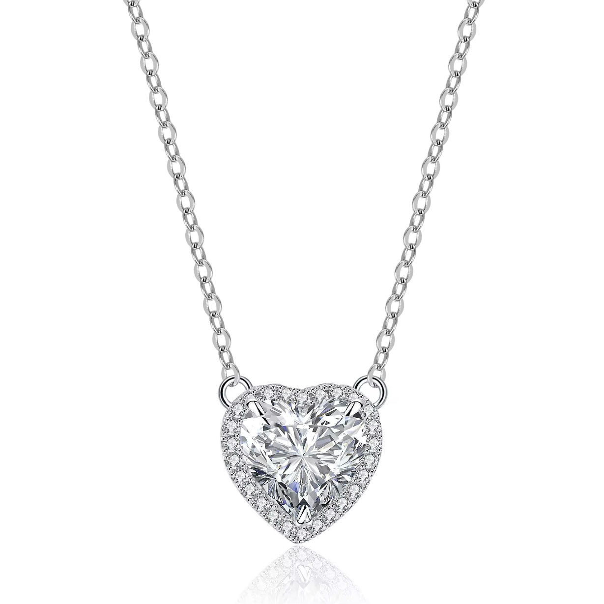 ❤️💎 Colier Inimă Strălucitoare din Argint 925 cu Zirconia