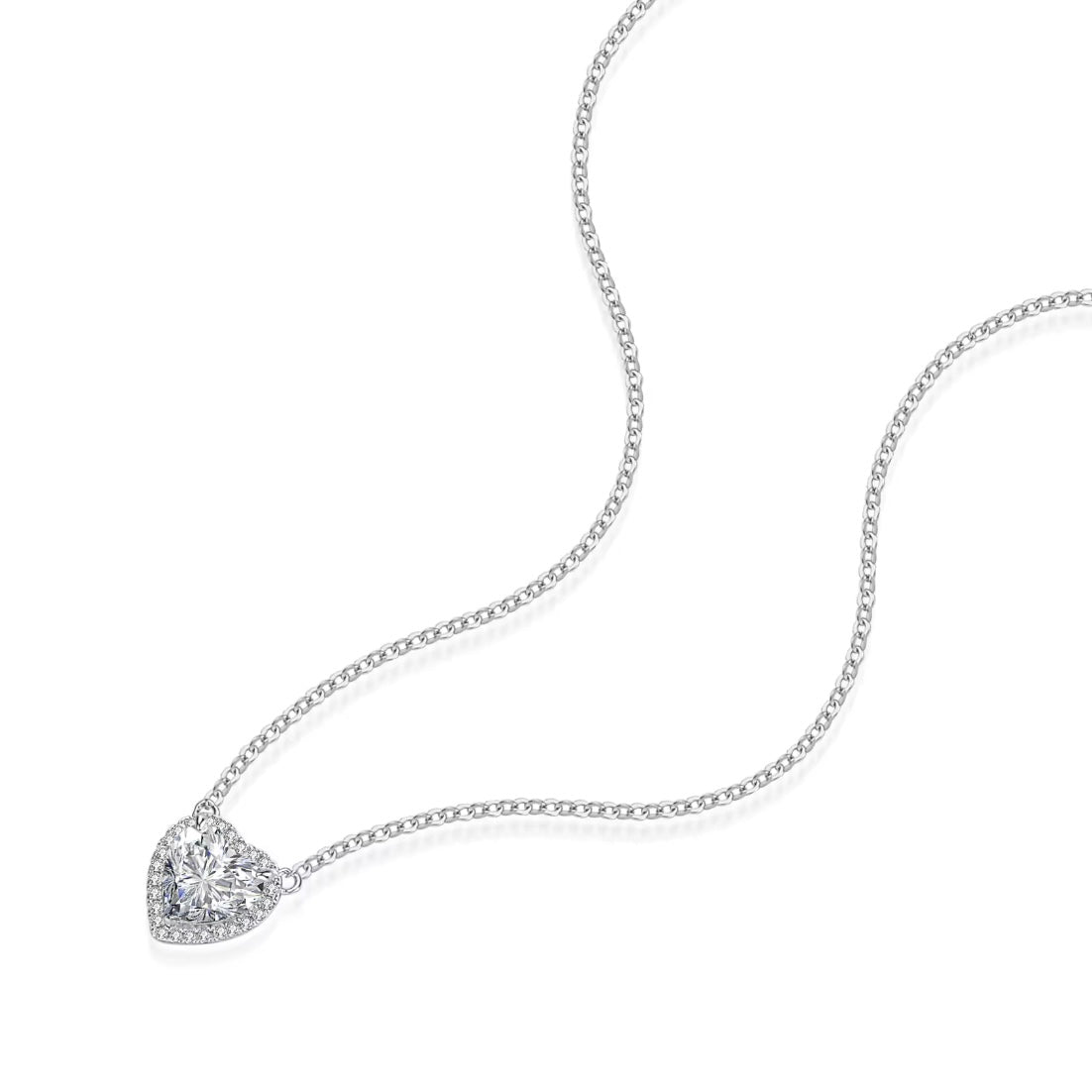 ❤️💎 Colier Inimă Strălucitoare din Argint 925 cu Zirconia