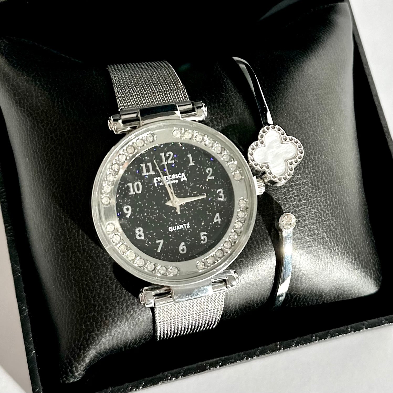 ⏱️ Set Ceas Elegant cu Brățară Cadou – Oțel Inoxidabil