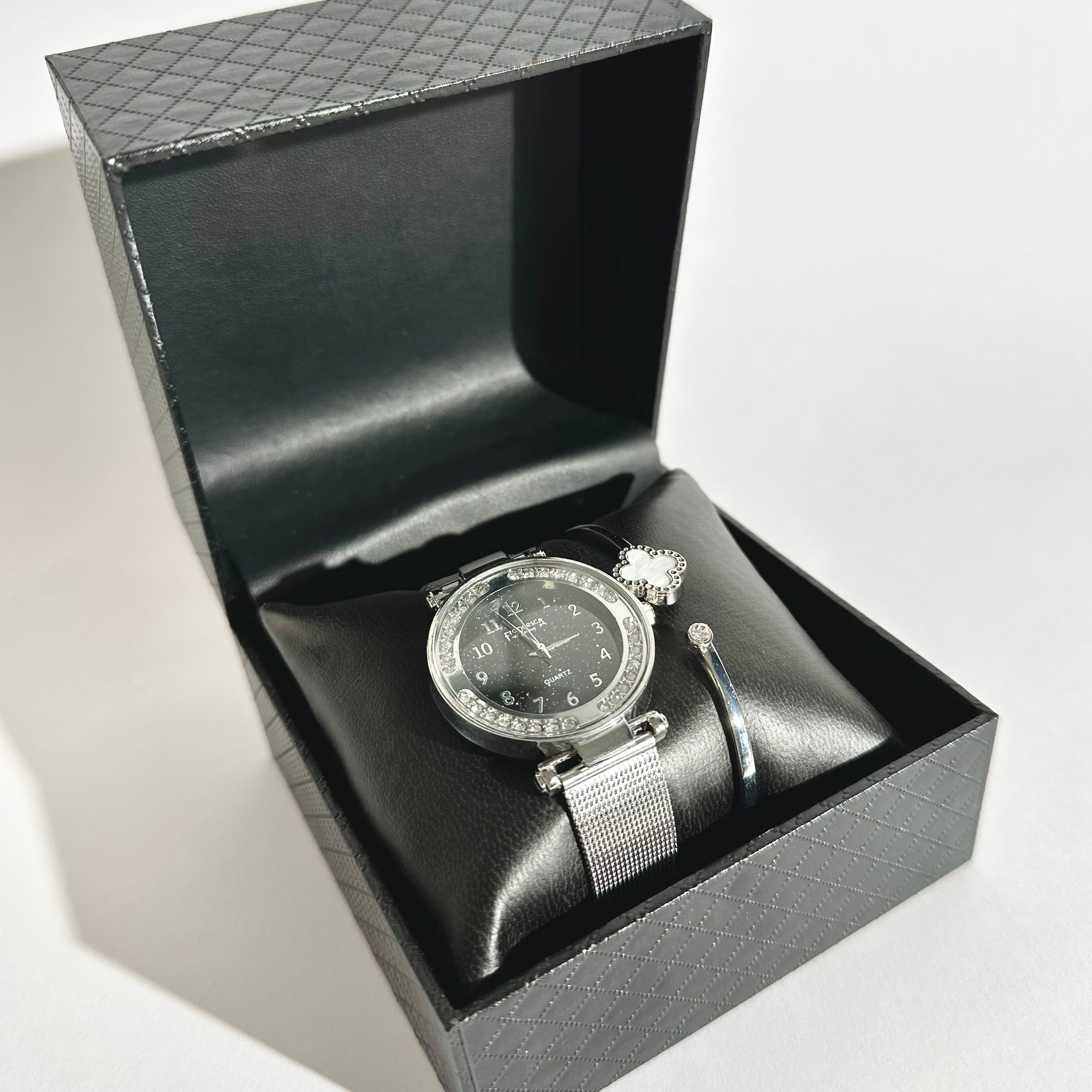 ⏱️ Set Ceas Elegant cu Brățară Cadou – Oțel Inoxidabil