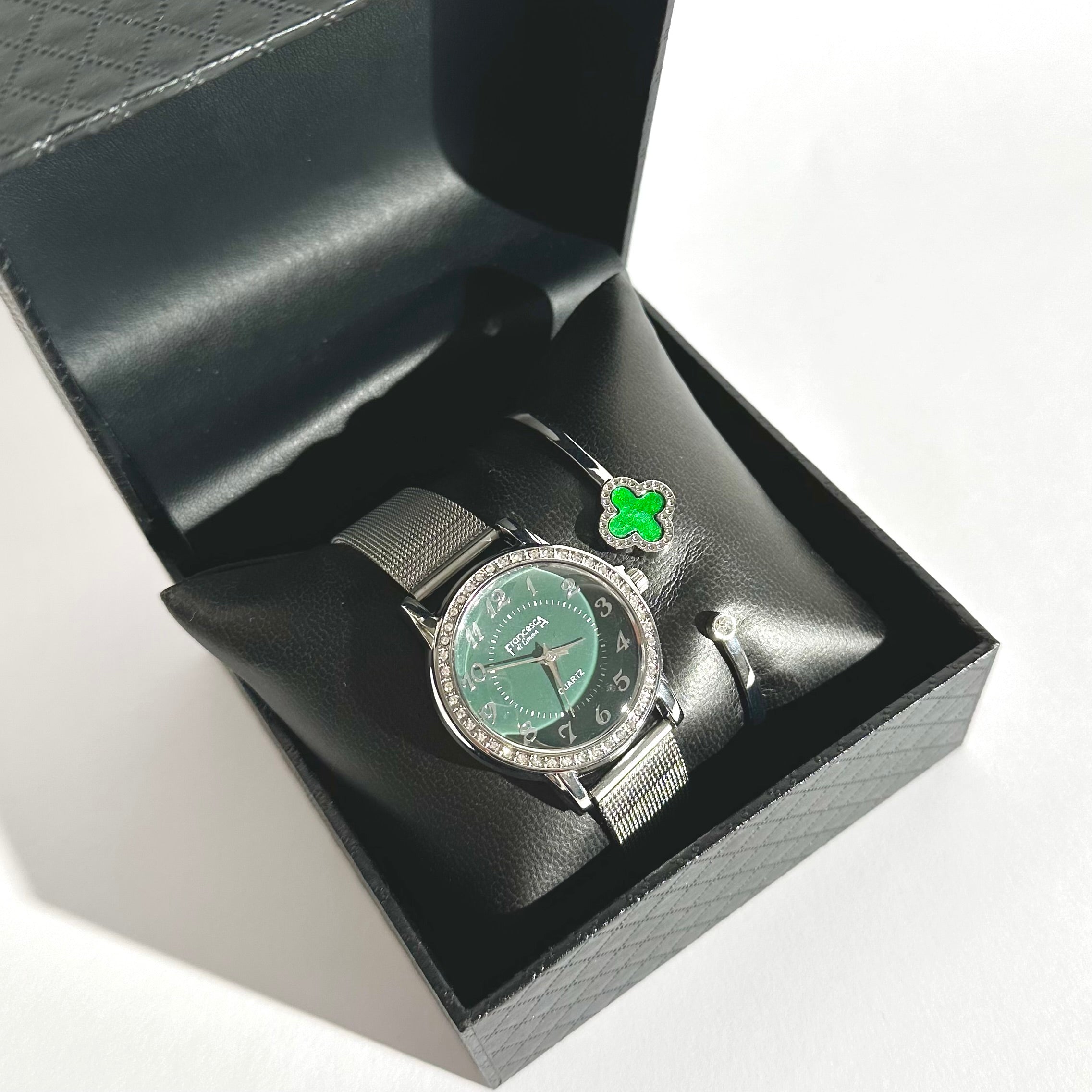 ⌚ Set Ceas & Brățară Francesca – Silver Edition