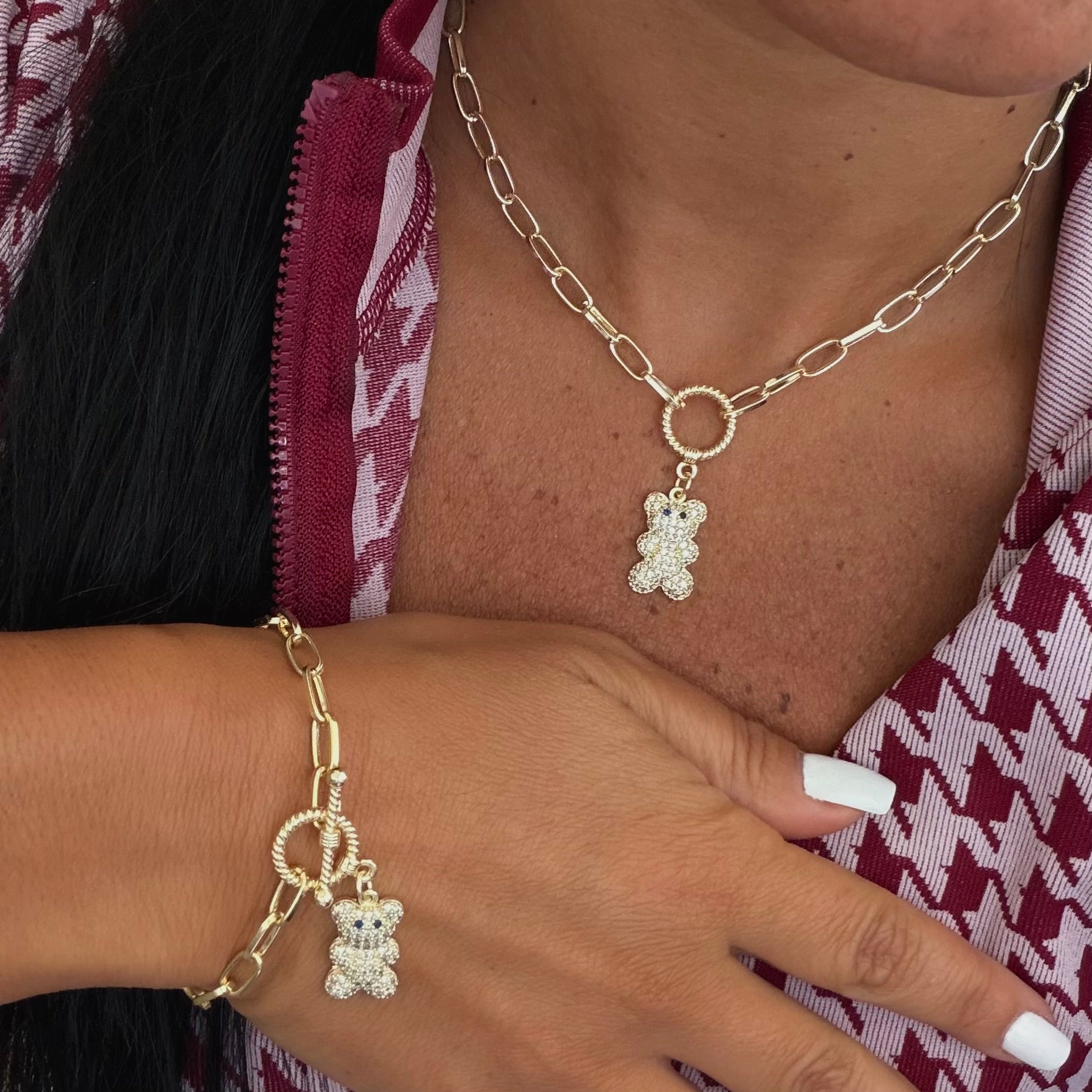 Set Teddy Placat cu Aur de 18K