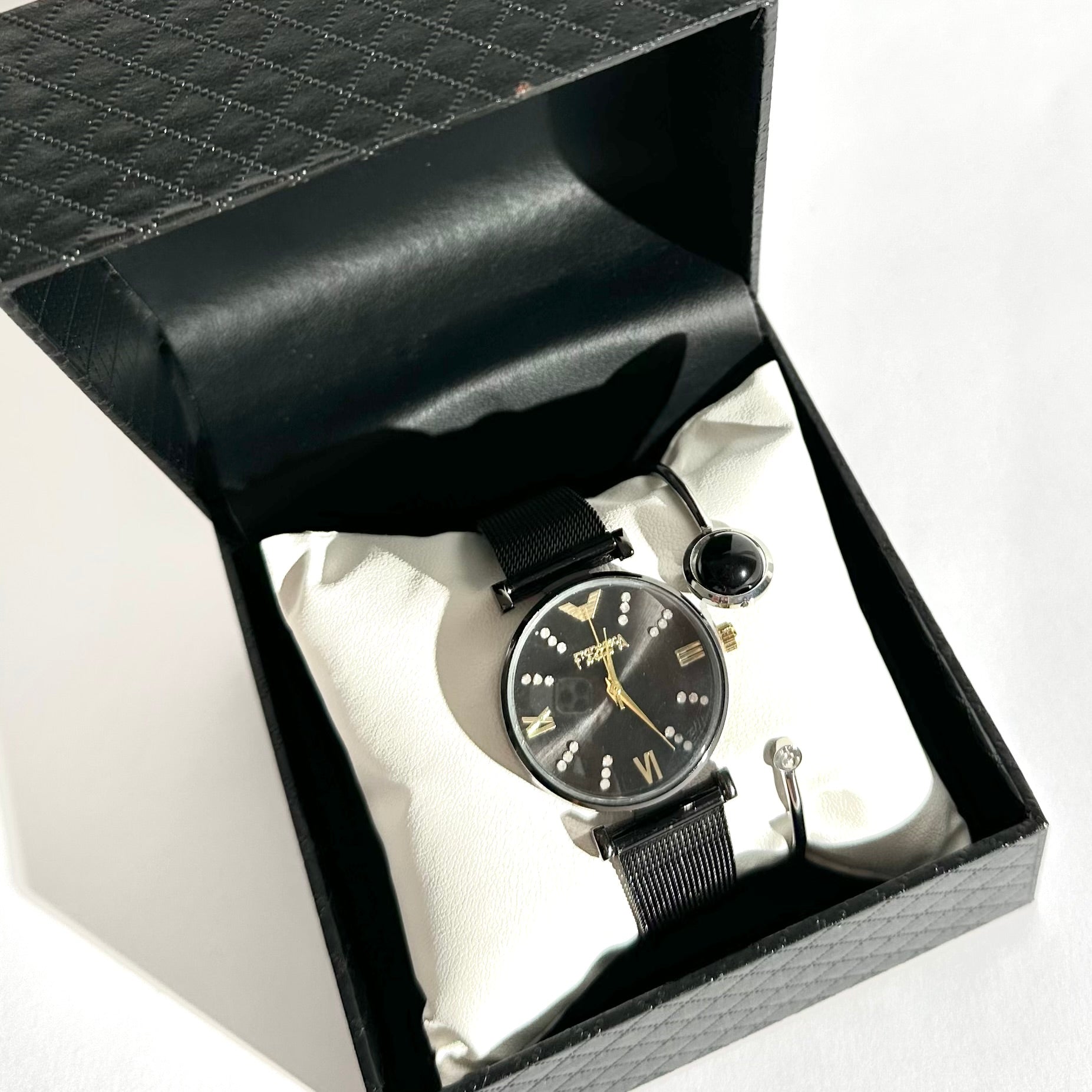 ✨ Set Ceas & Brățară Black Elegance