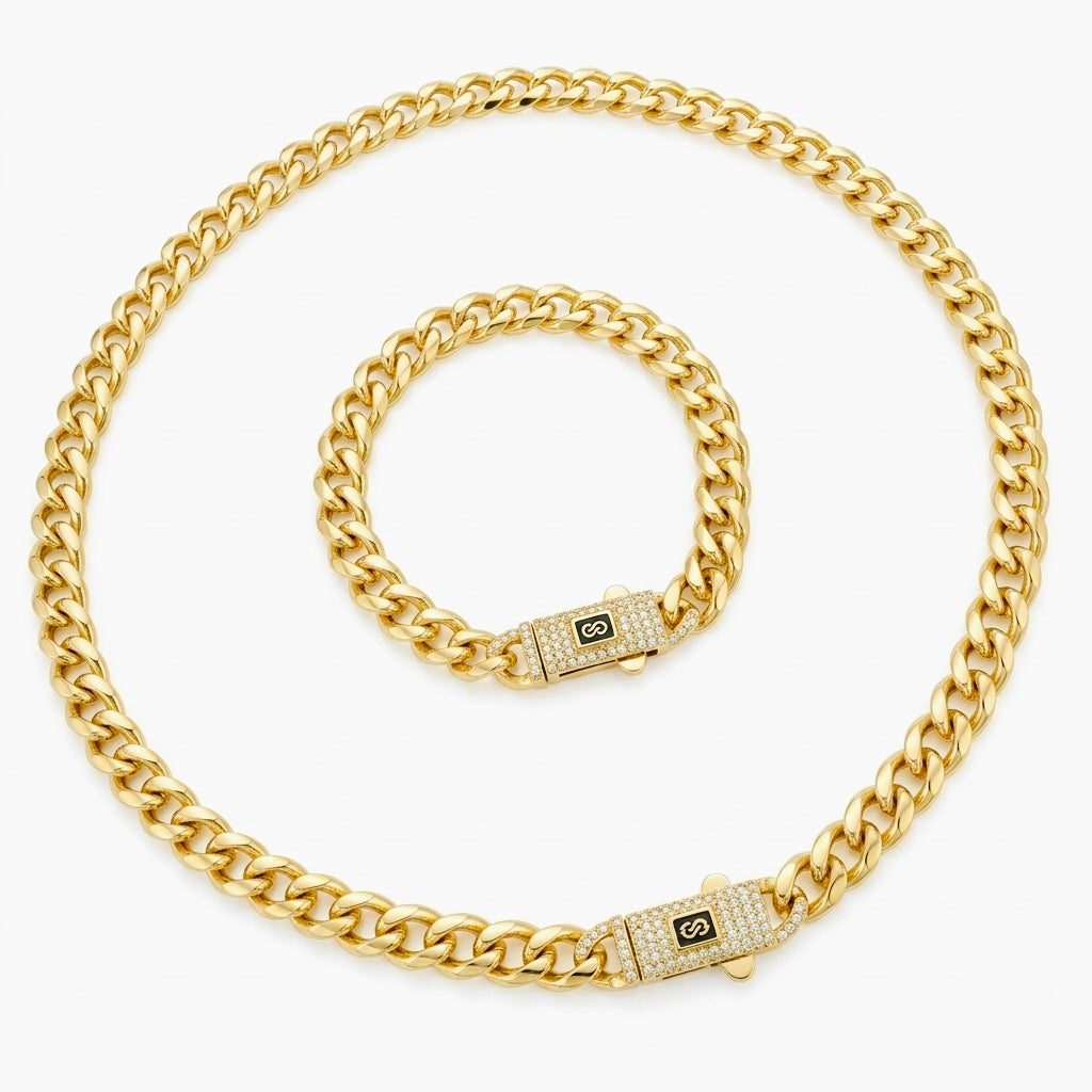 Set Monaco 6MM placat cu Aur de 18K