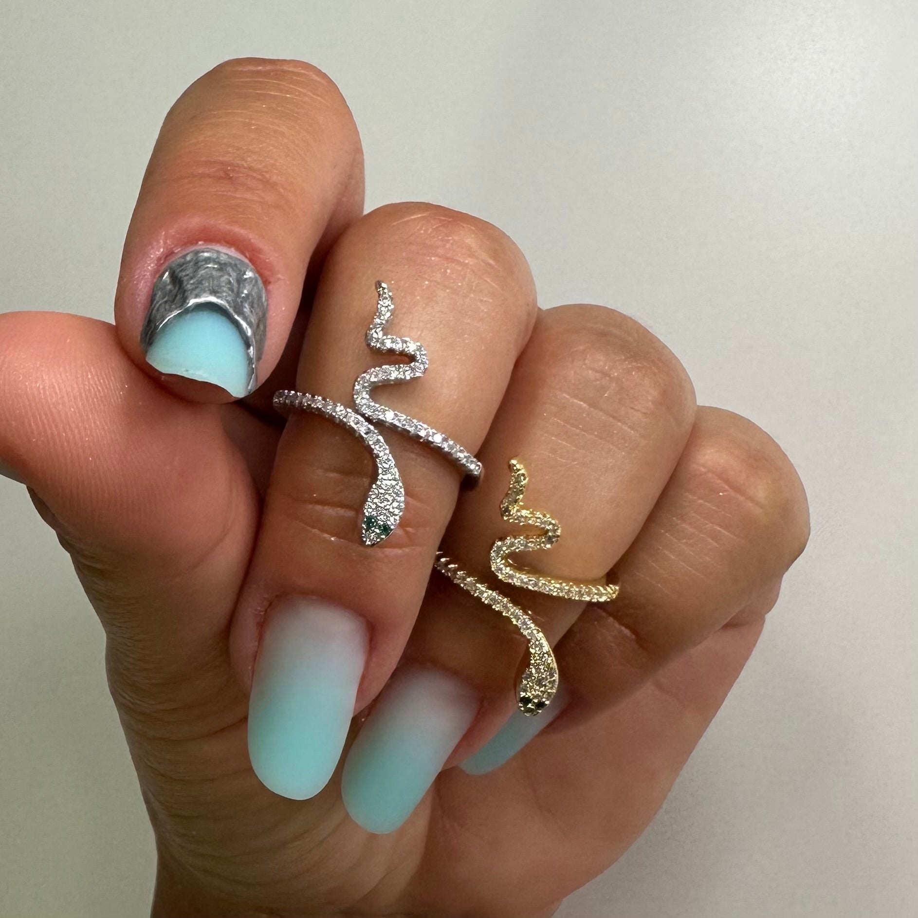 Inel Snake Silver/Gold