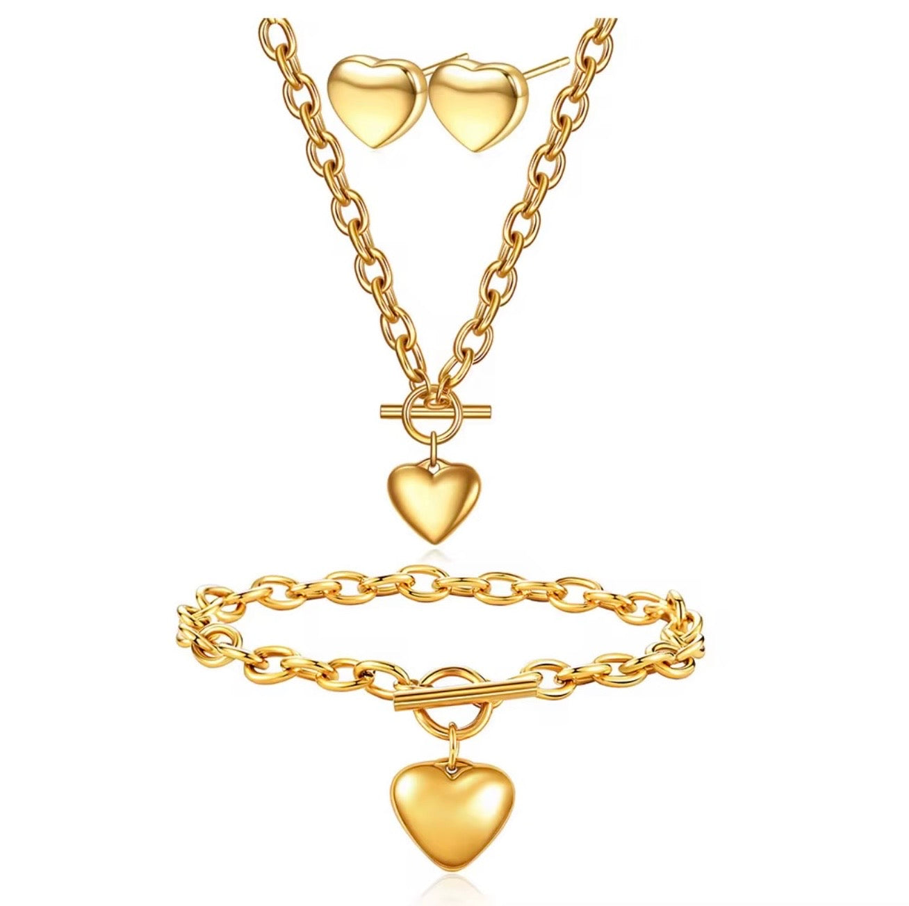 Set Amora – Oțel Inoxidabil Placat cu Aur