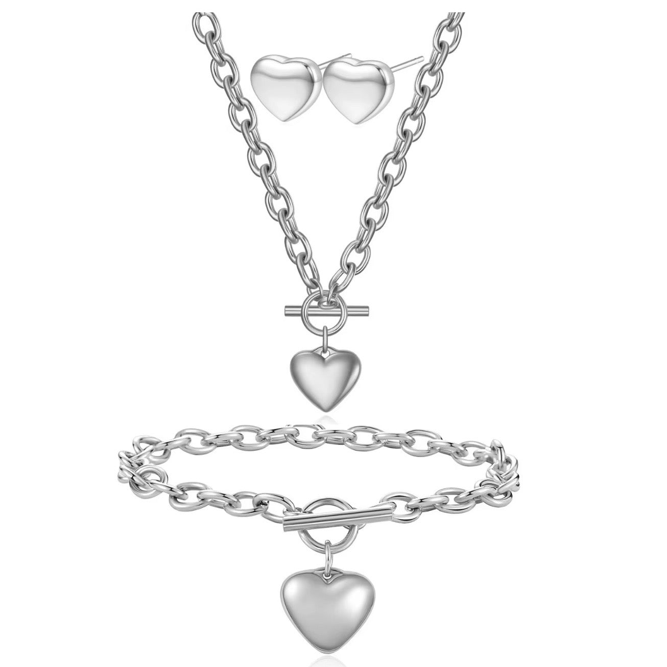 Set Amora Silver – Oțel Inoxidabil