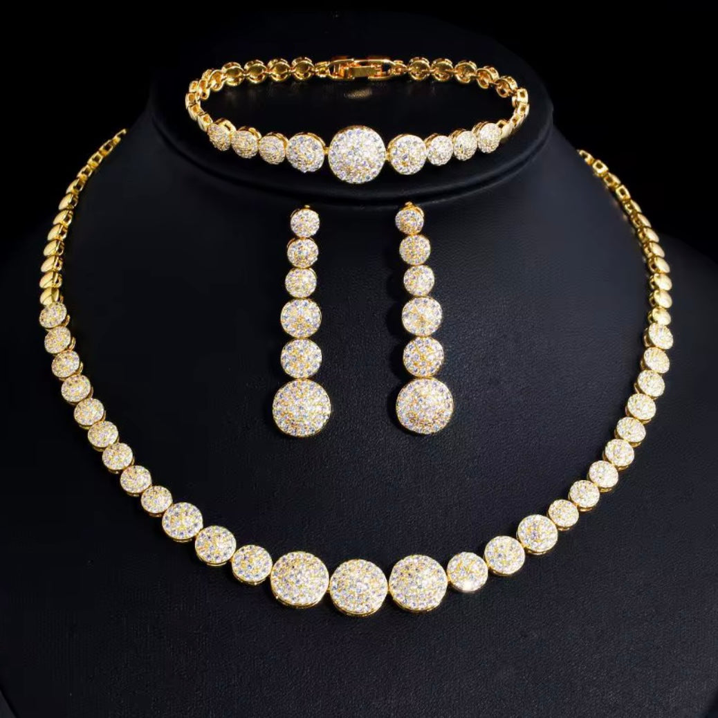 Set Gold Colier-Bratara-Cercei
