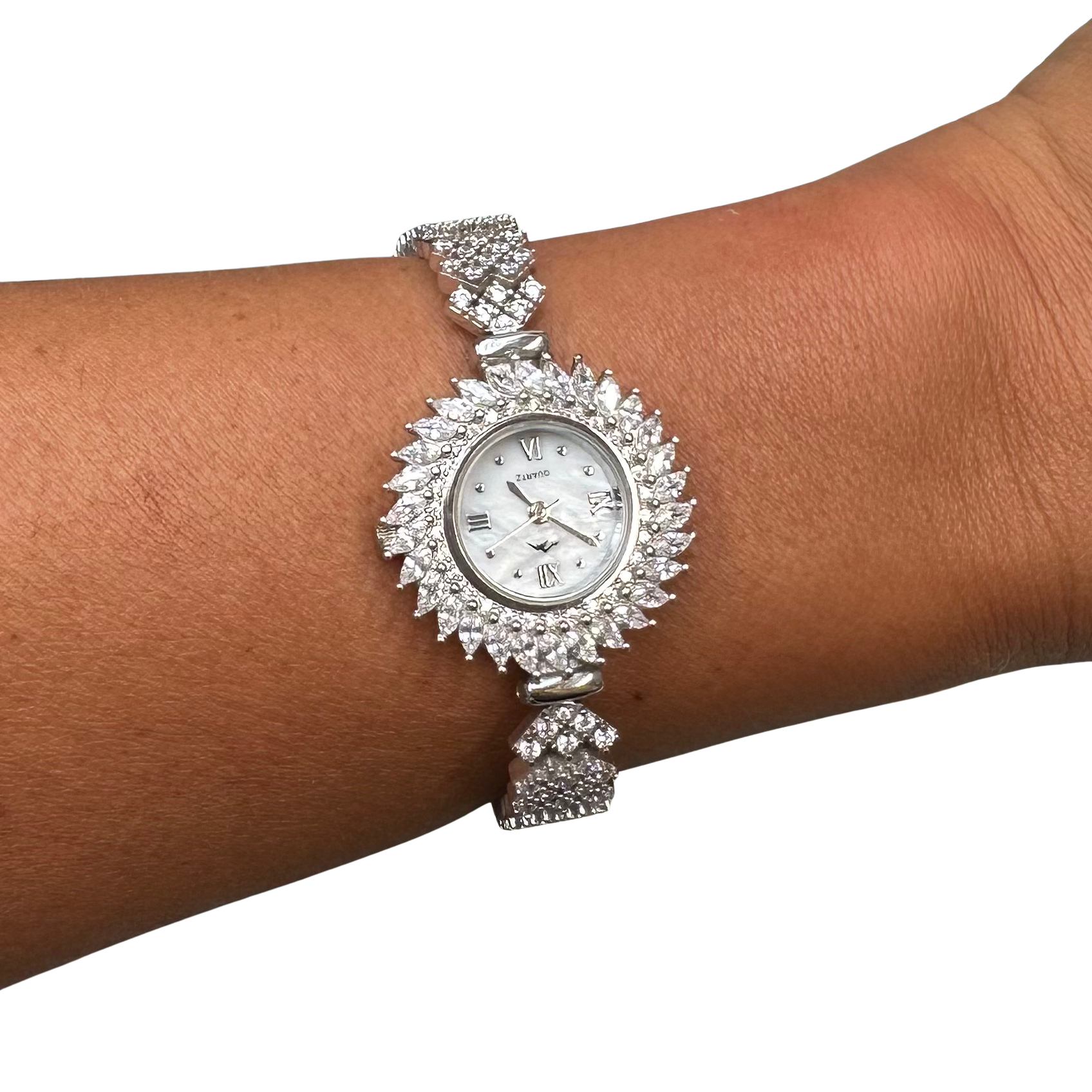 Ceas Elegant din Argint cu Cristale Zirconia ⏱️💎